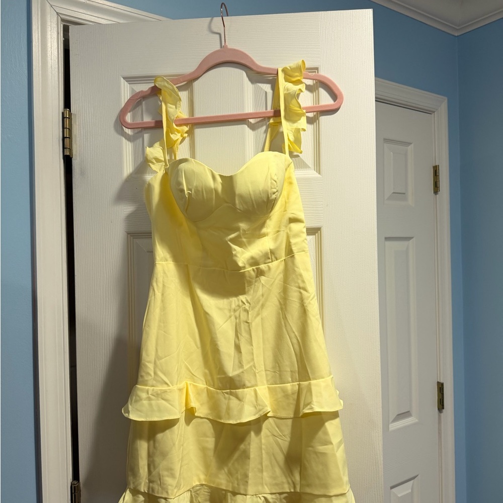 Kidsor Yellow Ruffle Strap Dress | Sweet Spring Dress | NWT - Picture 5 of 7